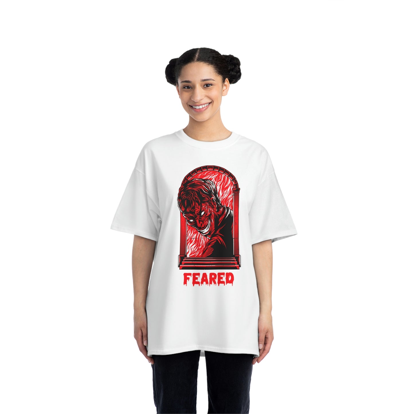 Feared White N RED - Beefy-T® Short-Sleeve T-Shirt