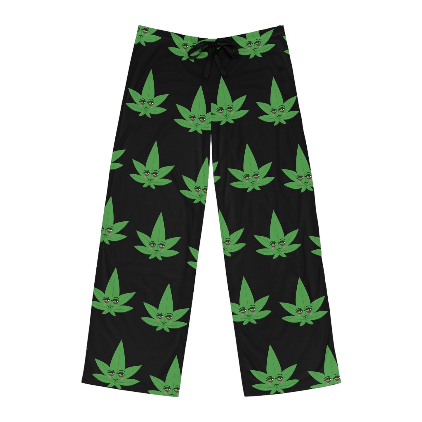 Kushy Pajama Pants — Men's Sleepwear with Green Cannabis Pattern