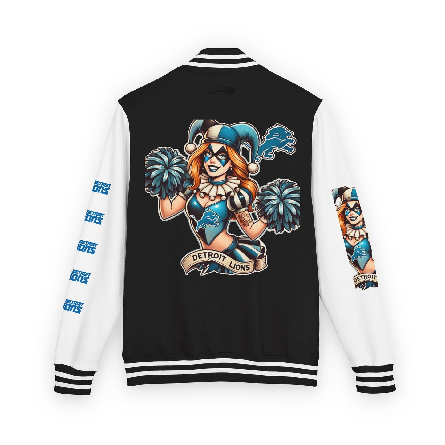 DET Lions Harley Quinn Women's Heavy Letterman Jacket