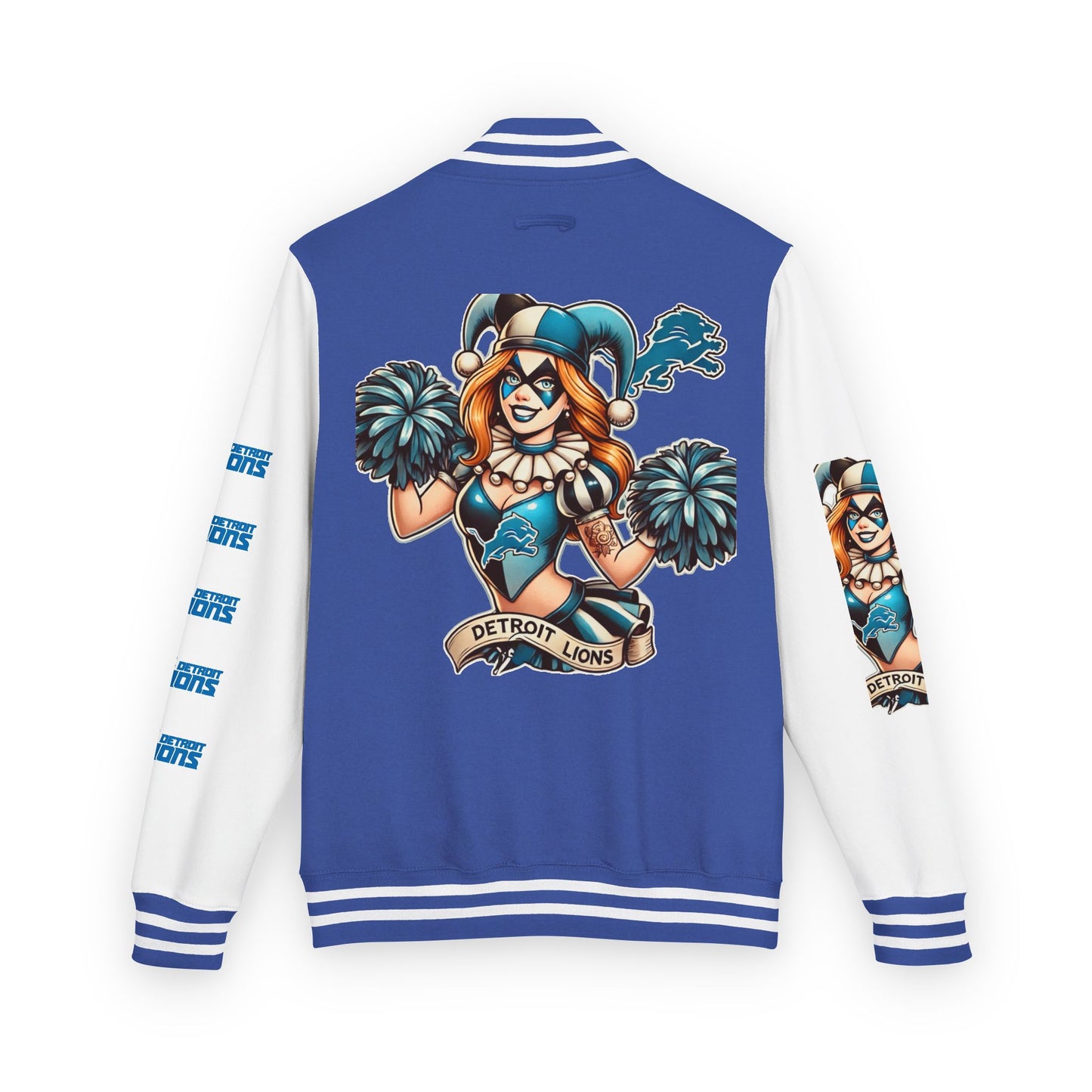 DET Lions Harley Quinn Women's Heavy Letterman Jacket