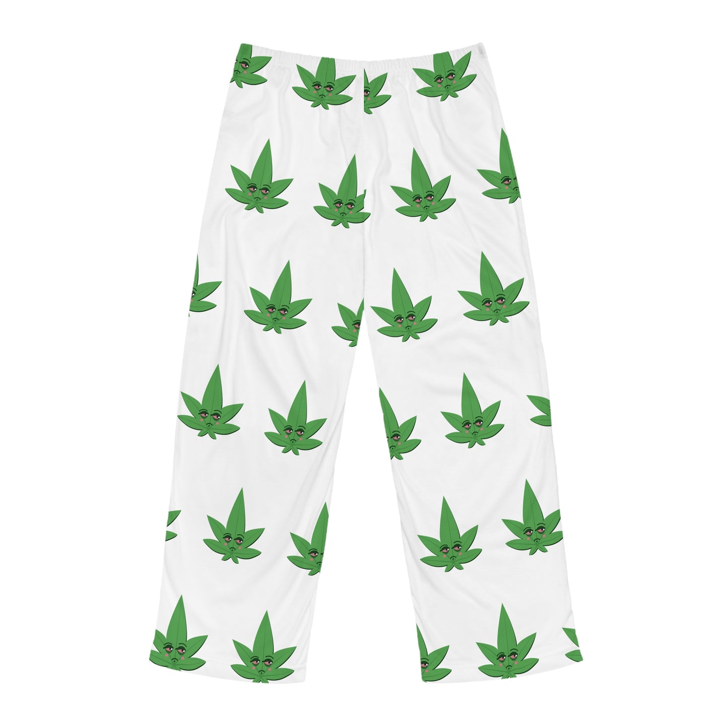 Kushy White Pajama Pants - Men’s All-Over Print Cozy Sleepwear