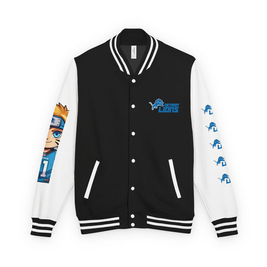 DET Lions - Naruto - Heavy Letterman Jacket with Custom Character Design