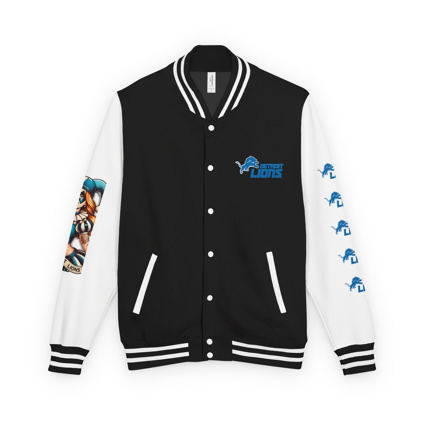 DET Lions Harley Quinn Women's Heavy Letterman Jacket
