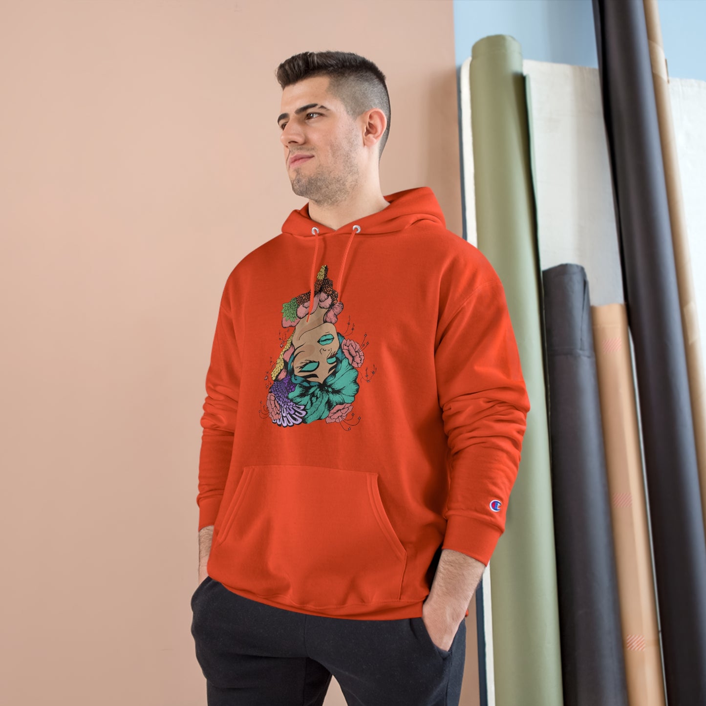Eyes Closed (Reversed) - Champion Hoodie